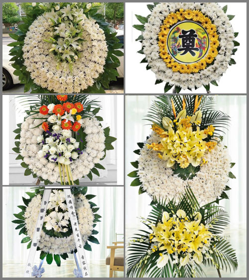 山东莱芜莱城区大王庄镇里二十村花圈速递